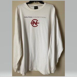 Men's Nautica White Long Sleeve T-Shirt